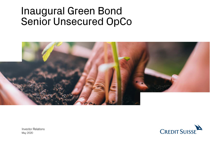inaugural green bond
