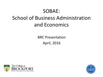 ~  The focus:  1. Strategic Planning  2. MBA planning  3. Enrollment trends  4. Points of