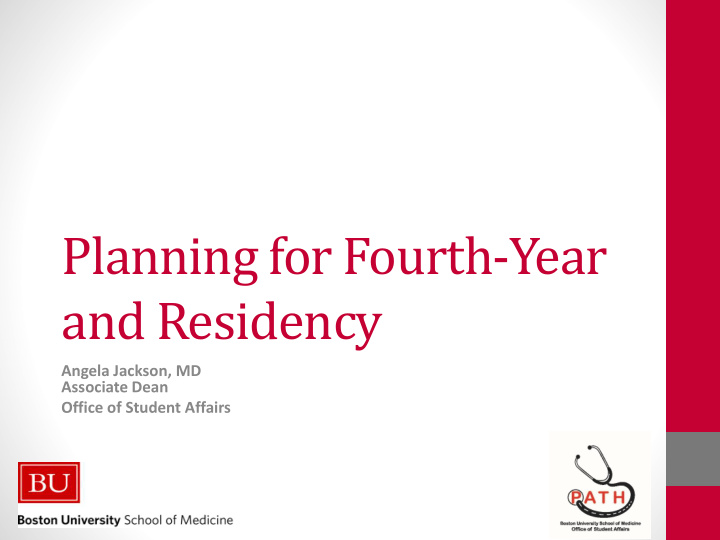 planning for fourth year