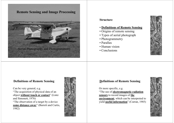 remote sensing and image processing
