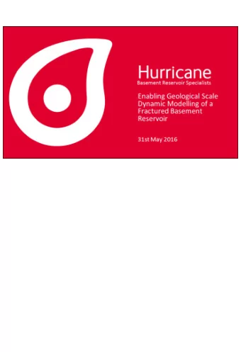 Abstract submitted to the SPE, along with information on Hurricane and the author.  Available on
