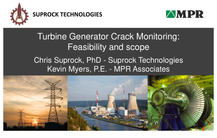turbine generator crack monitoring feasibility and scope