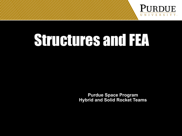 structures and fea
