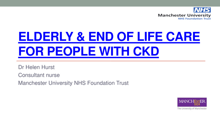 for people with ckd