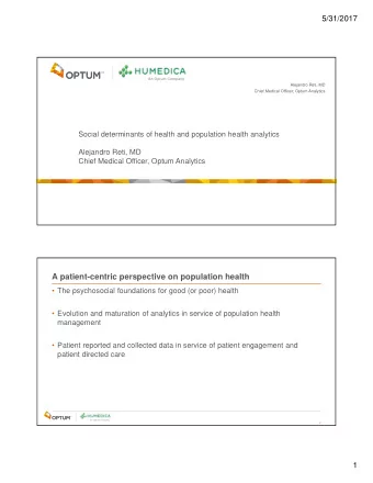 A patient-centric perspective on population health   The psychosocial foundations for good (or