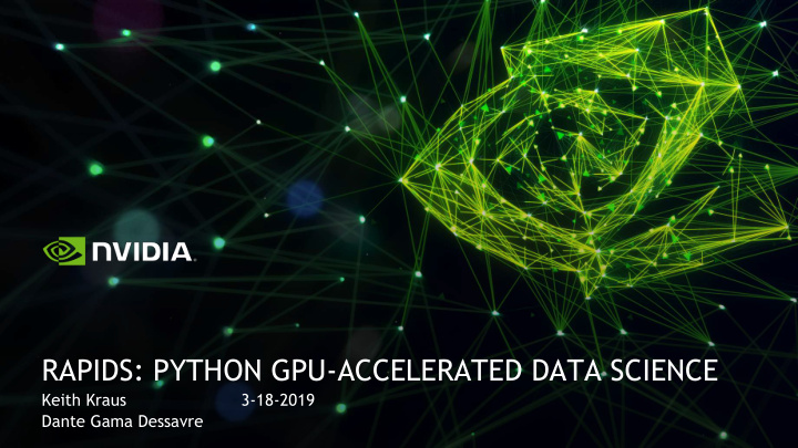 rapids python gpu accelerated data science