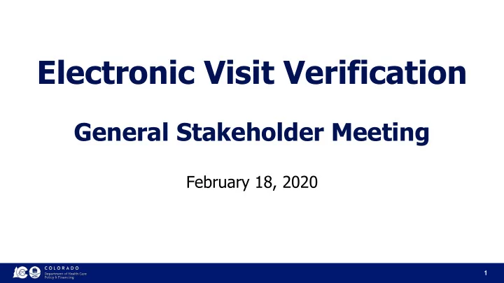 electronic visit verification