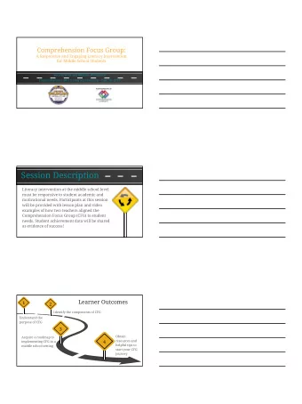 Session Description  Literacy intervention at the middle school level  must be responsive to