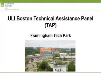 ULI Boston Technical Assistance Panel  (TAP)  Framingham Tech Park ULI  the Urban Land Institute
