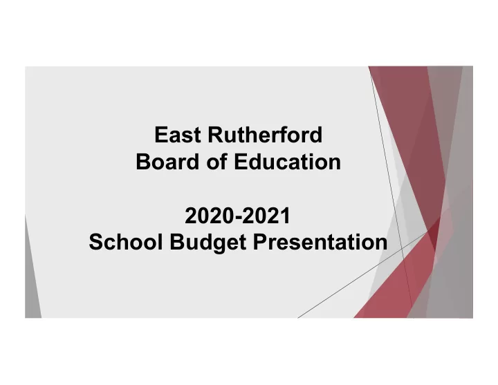 east rutherford board of education 2020 2021 school