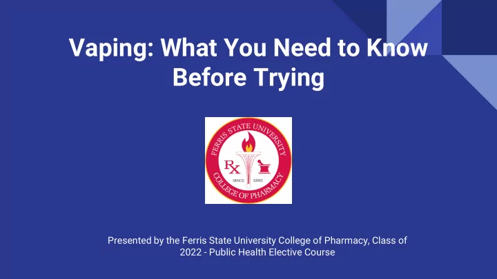 vaping what you need to know before trying