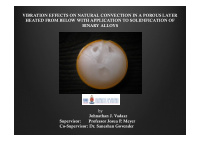 vibration effects on natural convection in a porous layer