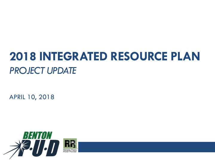 2018 integrated resource plan