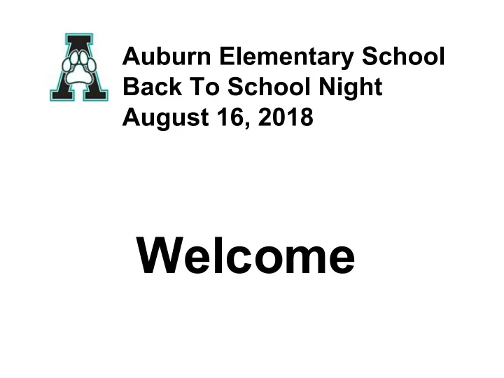 welcome back to school night agenda 5 30 6 00 welcome and