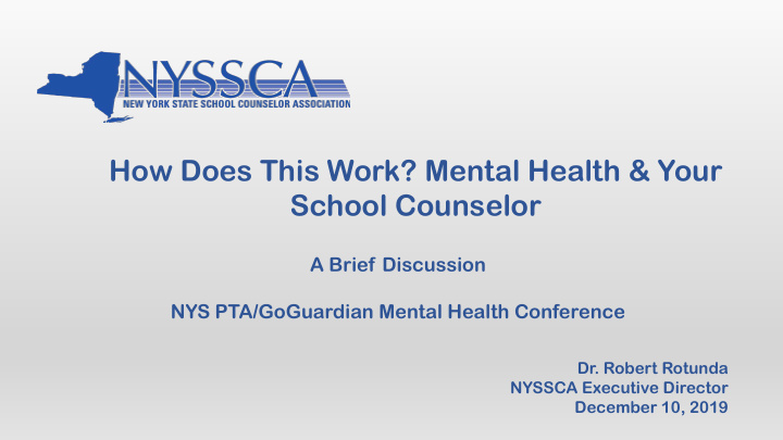 how does this work mental health amp your school counselor