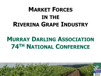 Aussie paradox  Last drought F UTURE P ROSPECTS    Developing trust in the industry important