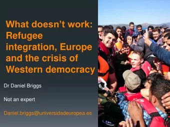 and the crisis of Western democracy  Dr Daniel Briggs  Not an expert