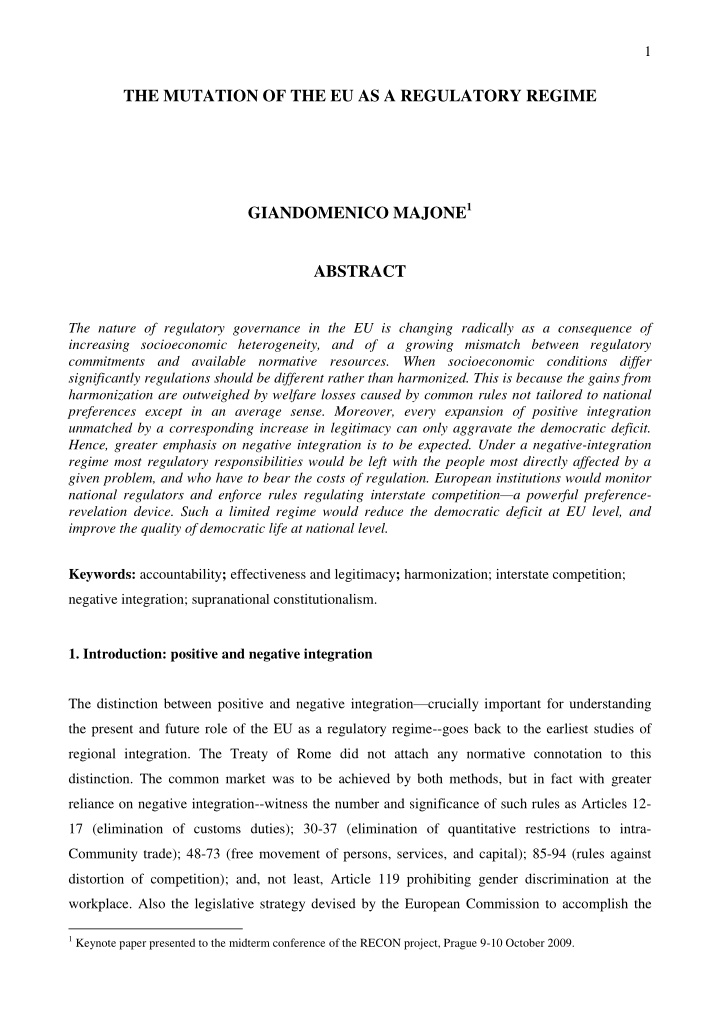 the mutation of the eu as a regulatory regime