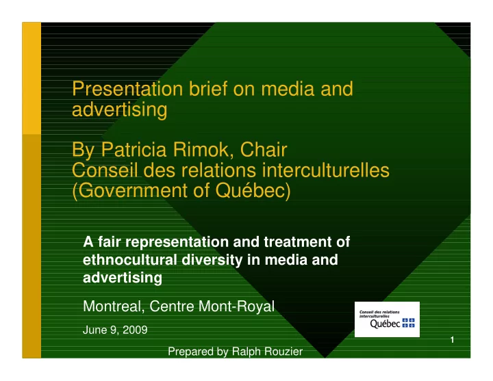 presentation brief on media and advertising by patricia