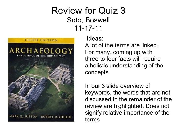 review for quiz 3