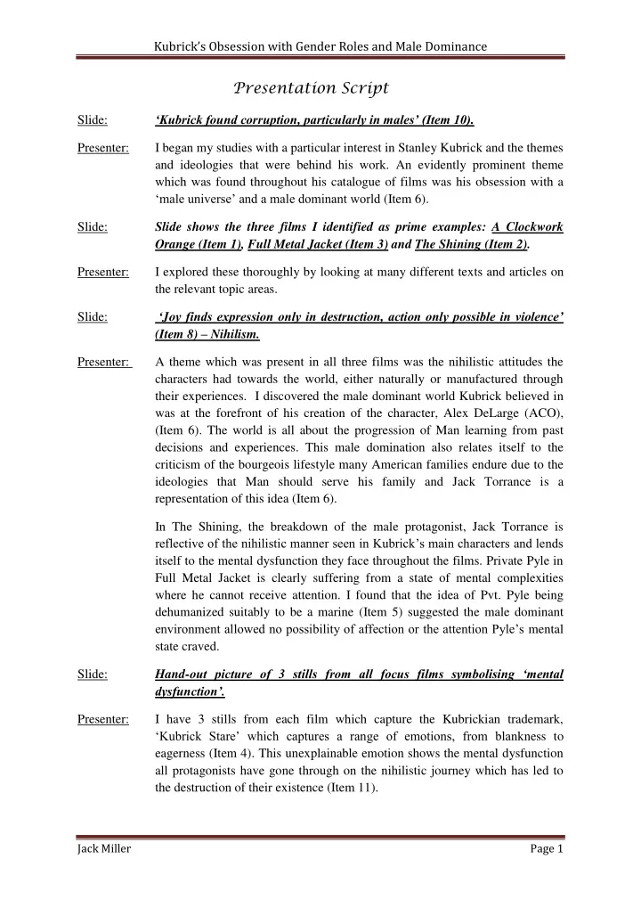presentation script
