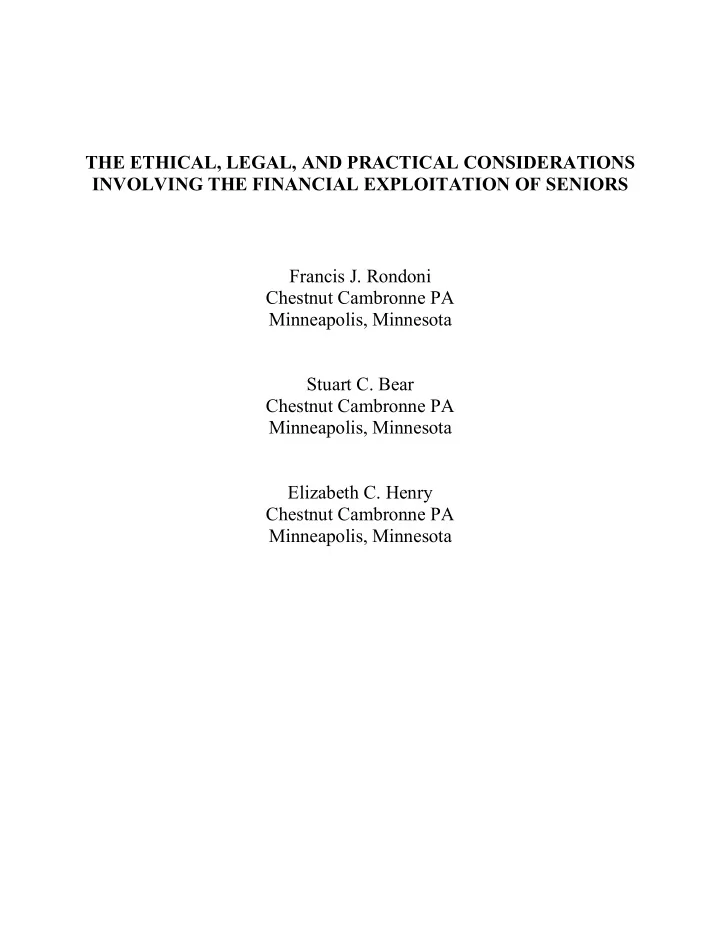 the ethical legal and practical considerations involving
