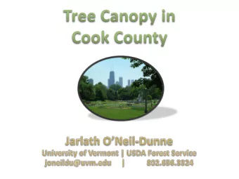 Long Term  Regulatory  Monitoring  Correlation  Goal Setting  How much tree canopy do we have?  How