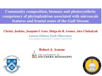 Community composition, biomass and photosynthetic  competency of phytoplankton associated with