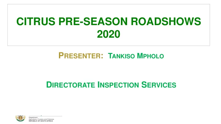 citrus pre season roadshows 2020