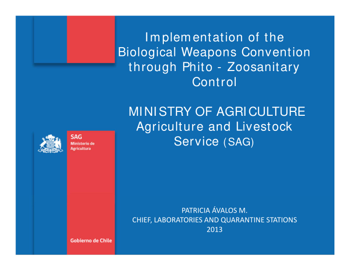 implementation of the biological weapons convention