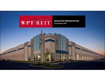 INVESTOR PRESENTATION  First Quarter 2015  1  Forward-Looking Statements  Certain statements in