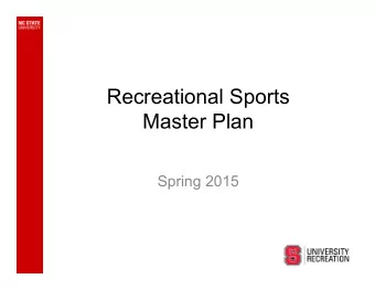 Recreational Sports  Master Plan  Spring 2015  UREC Impact &amp; Value  24,146  unique