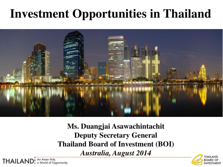 investment opportunities in thailand