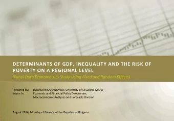 POVERTY ON A REGIONAL LEVEL  (Panel Data Econometrics Study Using Fixed and Random Effects)