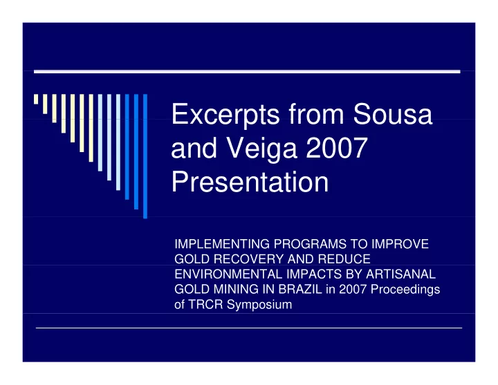 excerpts from sousa excerpts from sousa and veiga 2007