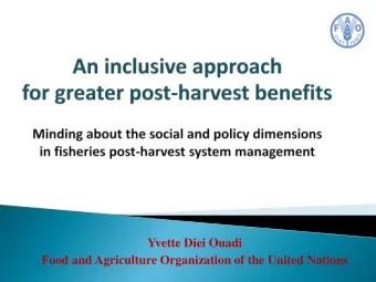 Yvette Diei Ouadi  Food and Agriculture Organization of the United Nations Being a fish