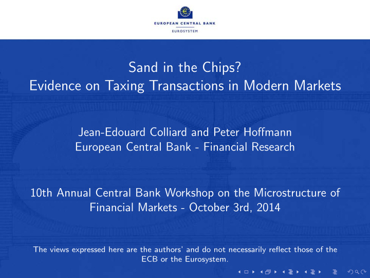sand in the chips evidence on taxing transactions in