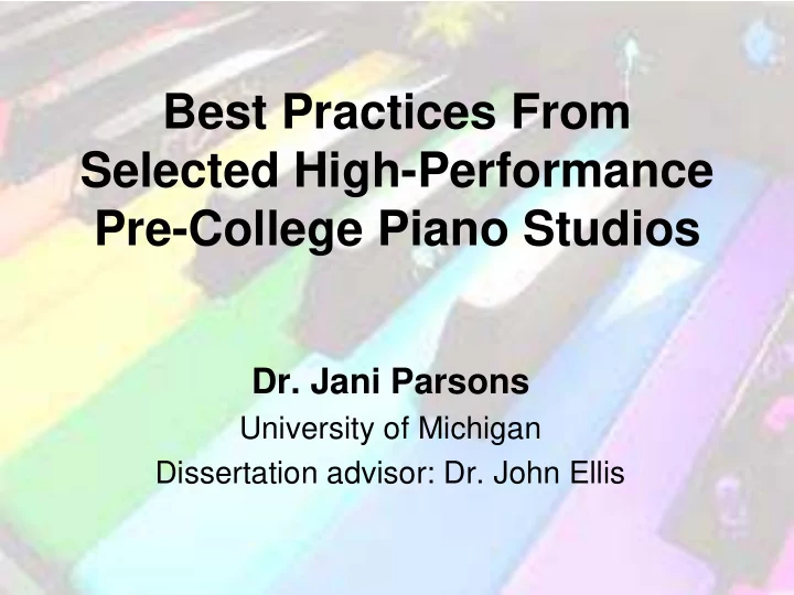 best practices from