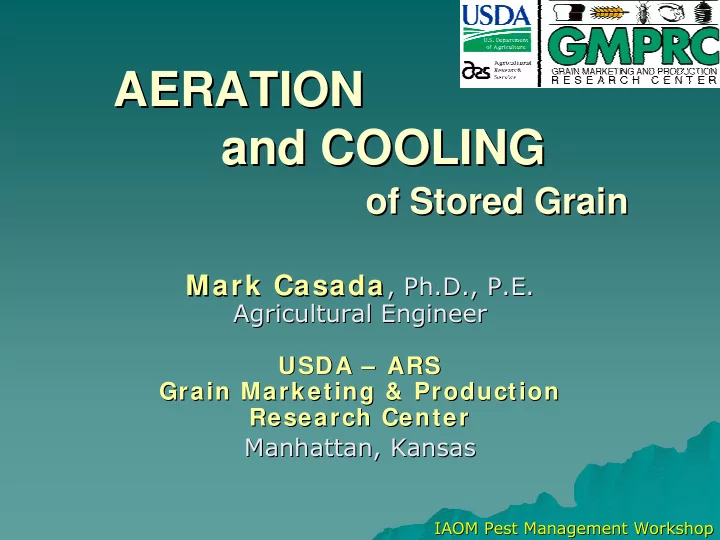 aeration aeration and cooling and cooling