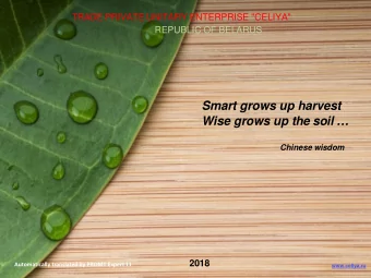Smart grows up harvest  Wise grows up the soil   Chinese wisdom  2018  Automatically translated