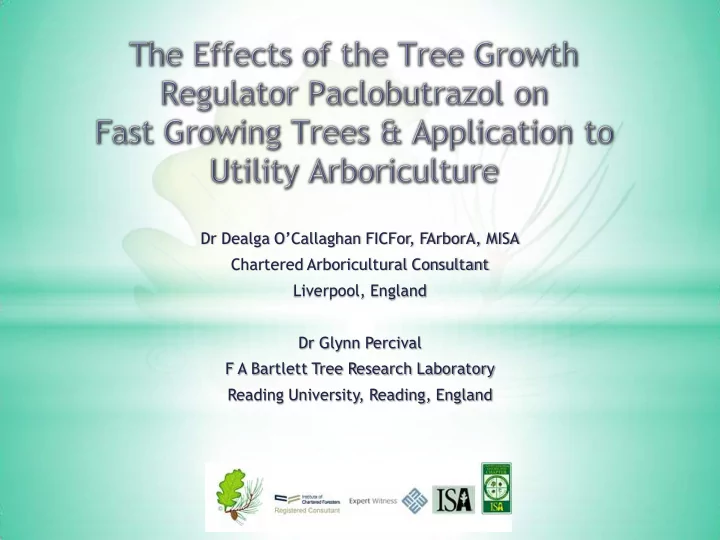 dr glynn percival f a bartlett tree research laboratory