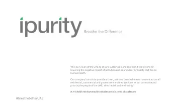 Breathe the Difference  It is our vision of the UAE to ensure sustainable and eco friendly