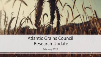 Research Update  February 2020  In  Introduction  Soybeans: Seeding Rate, Fungicide and