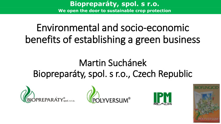 environmental and socio economic benefits of establishing
