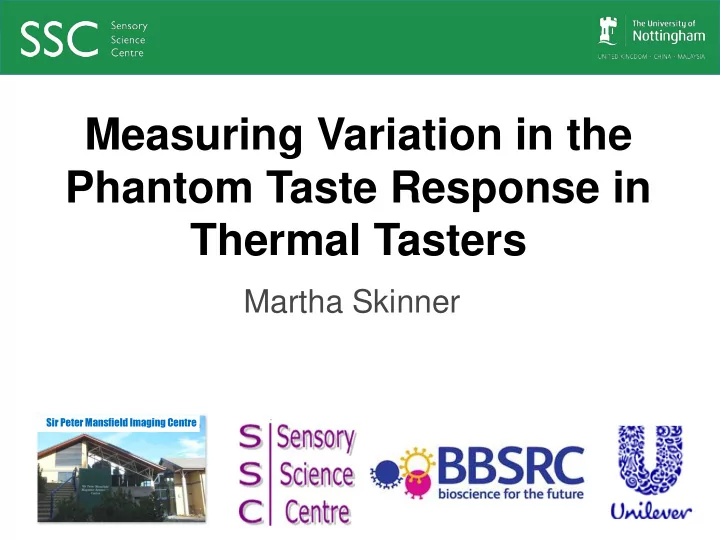 measuring variation in the phantom taste response in