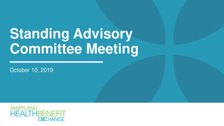 standing advisory