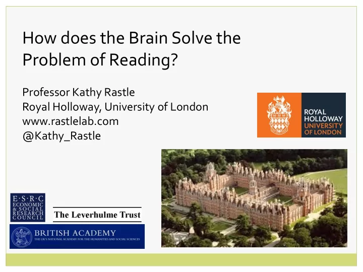 how does the brain solve the