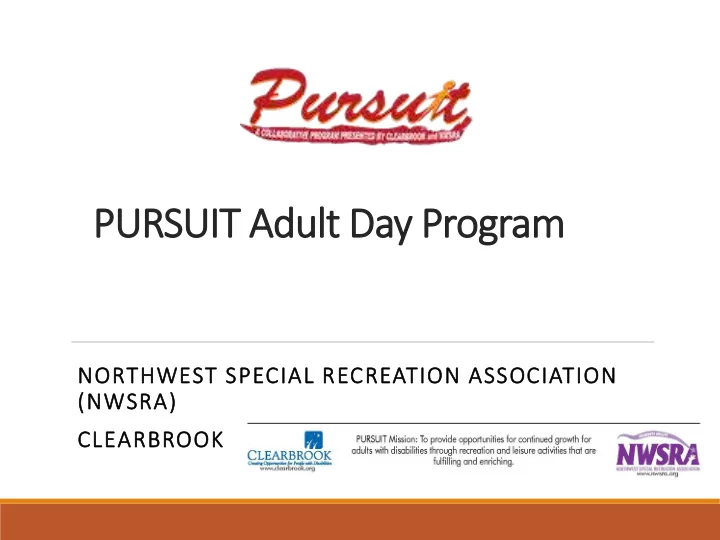 pursuit a adul dult d day p program am