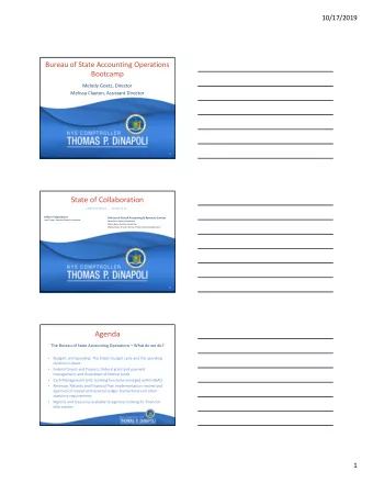 State of Collaboration  2019 Fall Conference   |  October 2223  Office of Operations  Division