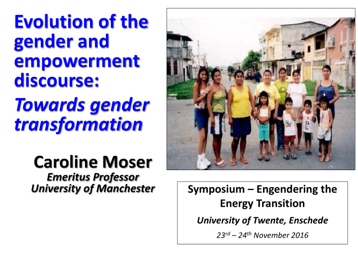evolution of the gender and empowerment discourse towards